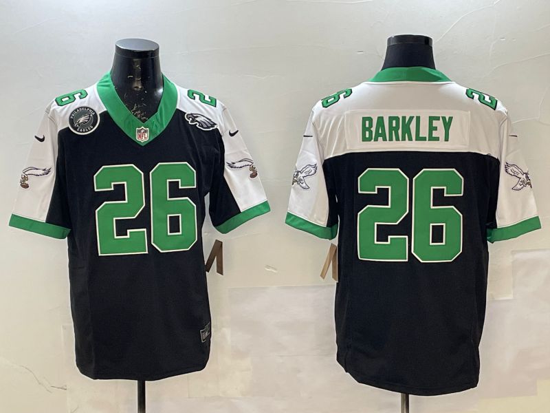 Men Philadelphia Eagles #26 Barkley Black Thanksgiving three generations 2025 Nike Limited NFL Jersey style 8->philadelphia eagles->NFL Jersey